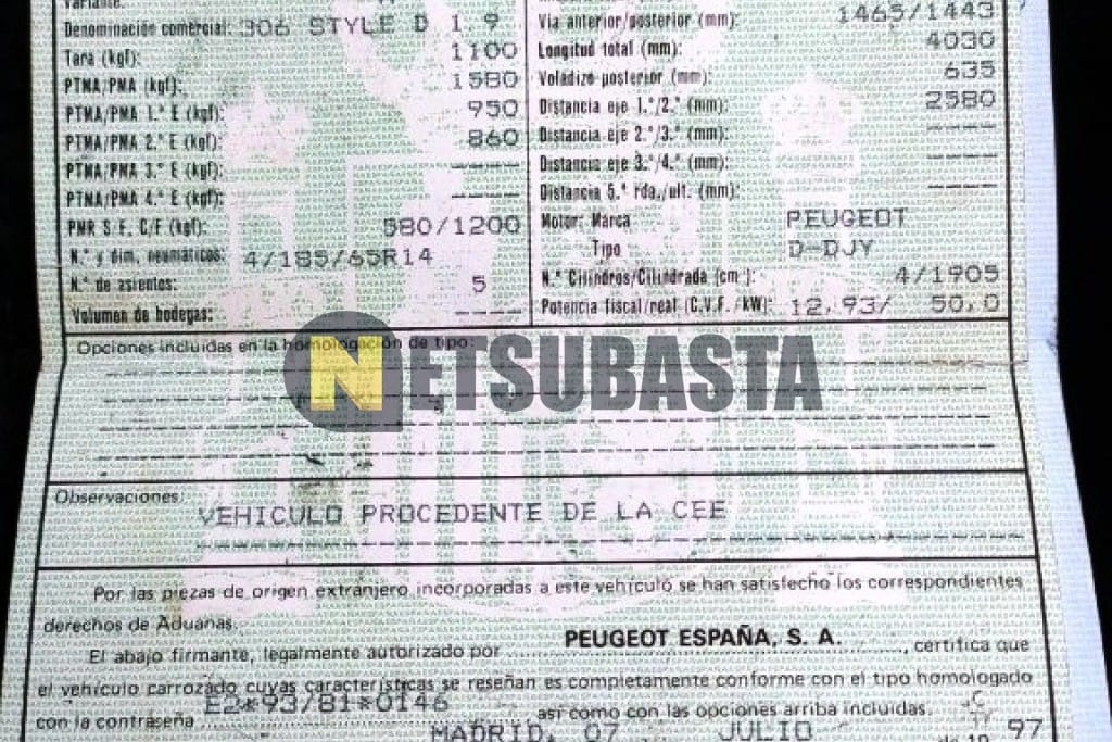 Peugeot 306 1.9D 1997