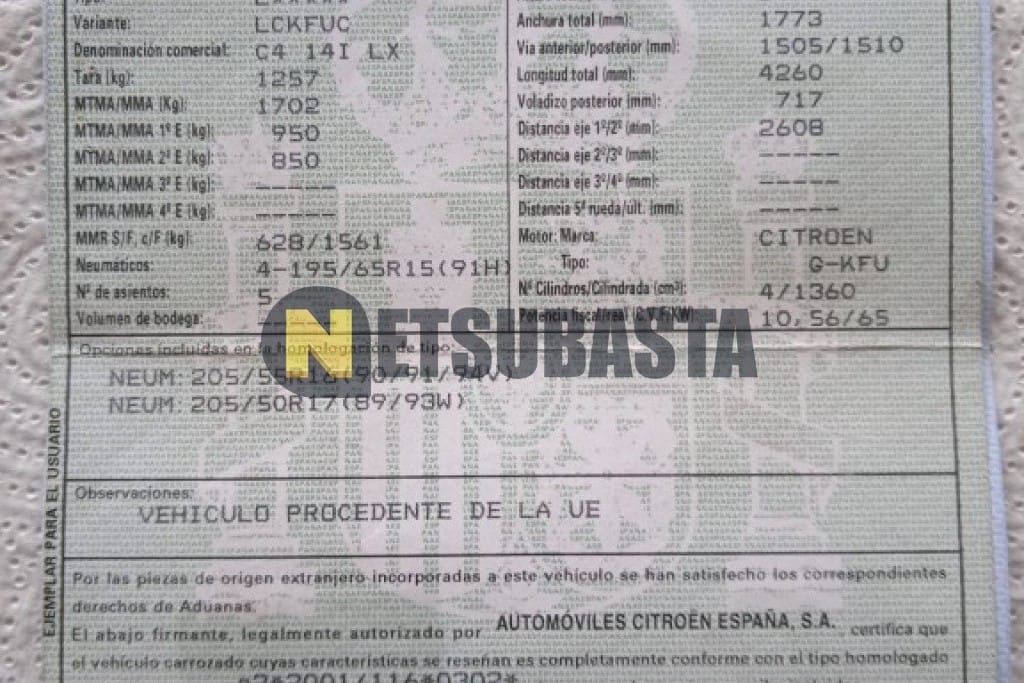 Citroën C4 1.4i 16v 2006