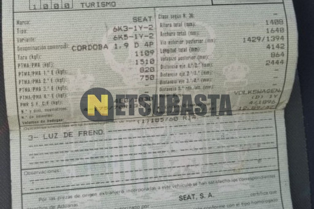 Seat Cordoba 1.9 SDi 1997