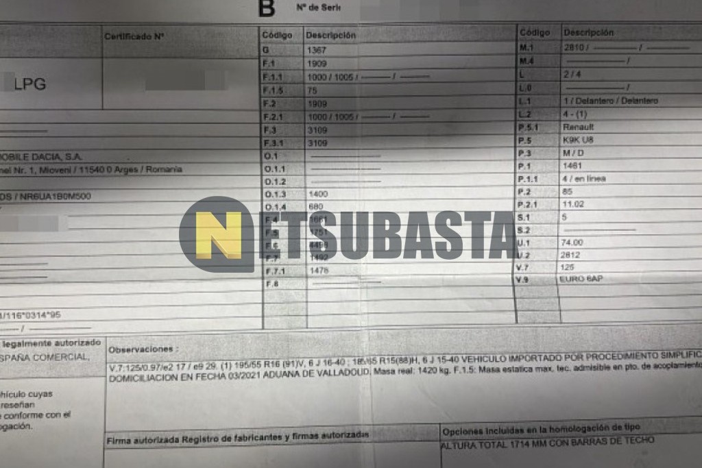 Dacia Lodgy 1.5 Blue dCi 2021