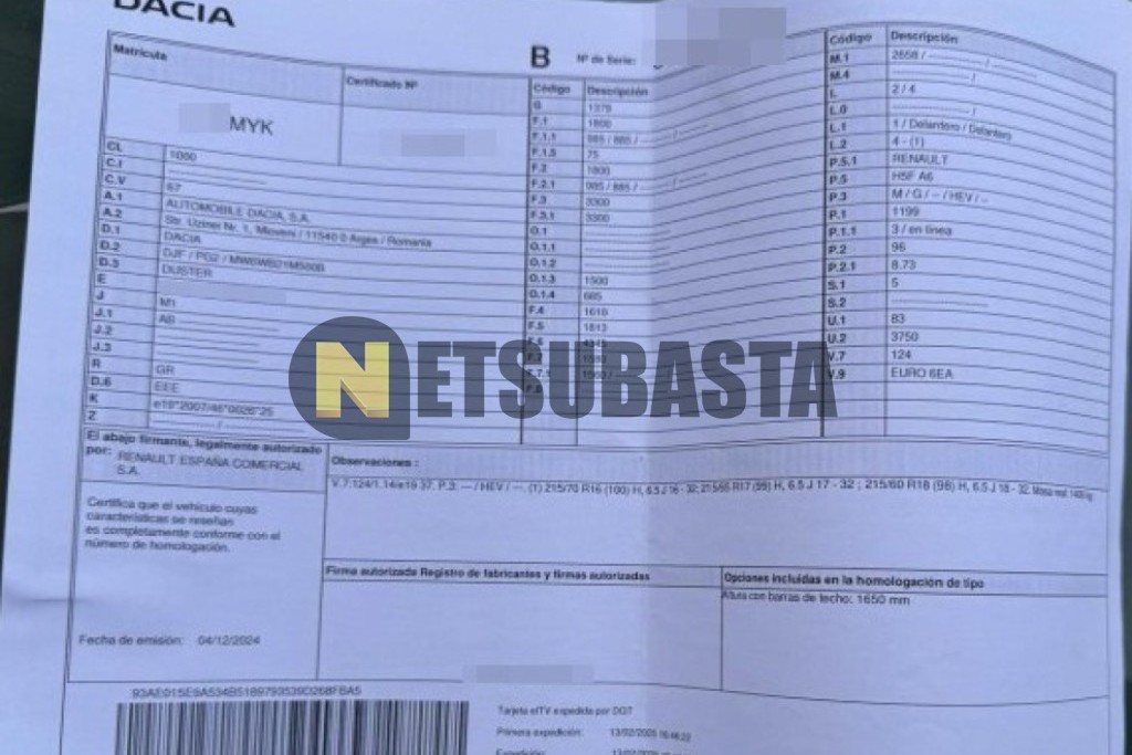 Dacia Duster 1.2 TCe 2025