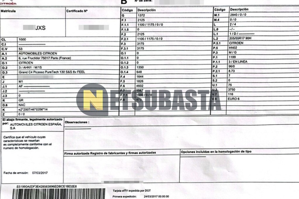 Citroën Grand C4 Picasso 1.2 PureTech 2017