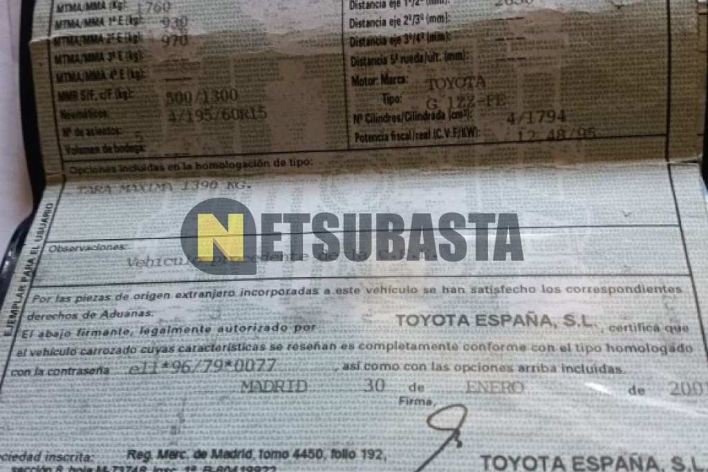 Toyota Avensis 1.8 VVT-i Aut. 2001