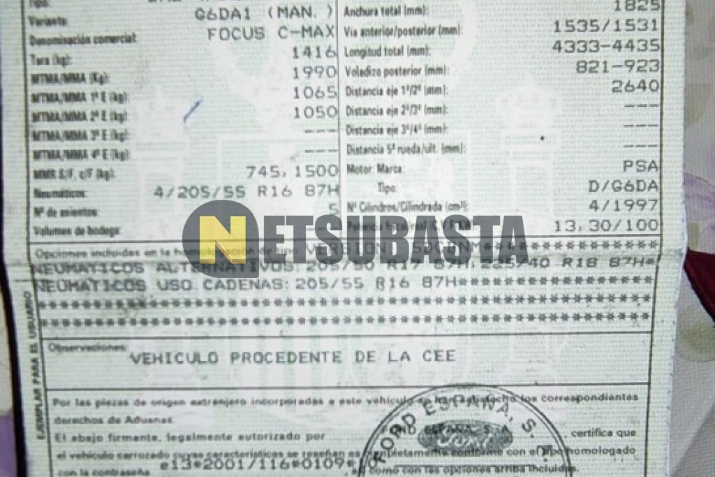 Ford Focus C-Max 2.0 TDCi 2005