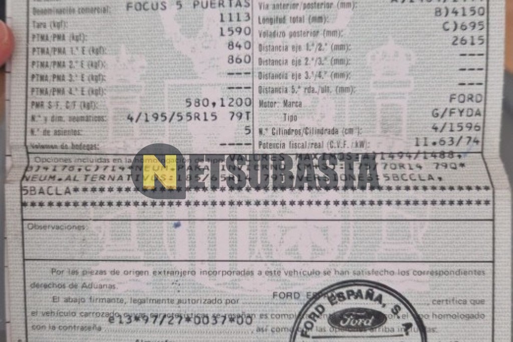 Ford Focus 1.6 1998