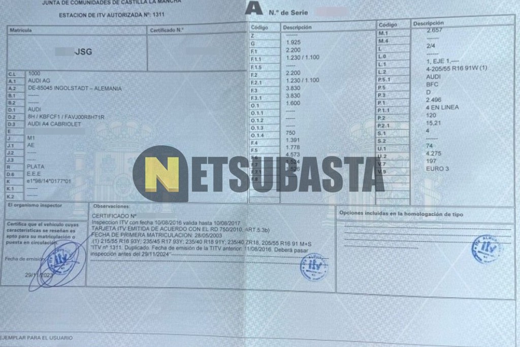 Audi Cabrio 2.5 TDI multitronic 6 vel. 2003