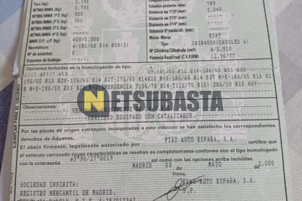 Fiat Brava 1.9 JTD 2000