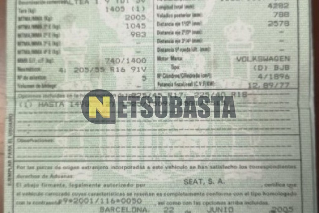 Seat Altea 1.9 TDI 2005