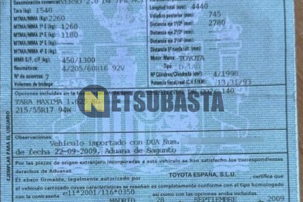 Toyota Verso 2.0 D-4D 2009