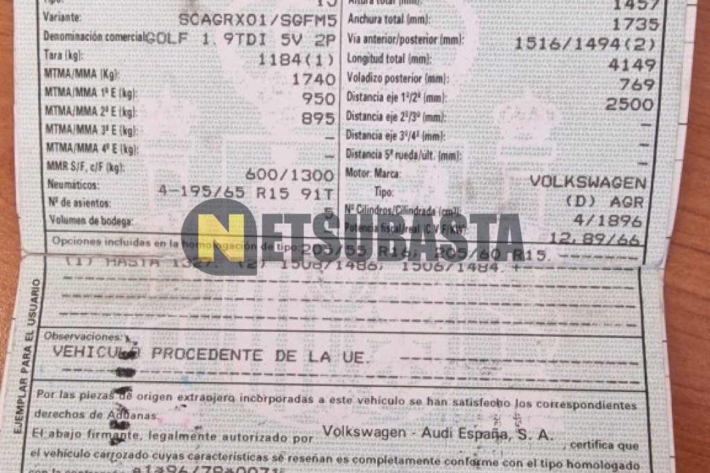 Volkswagen Golf 1.9 TDI 1999