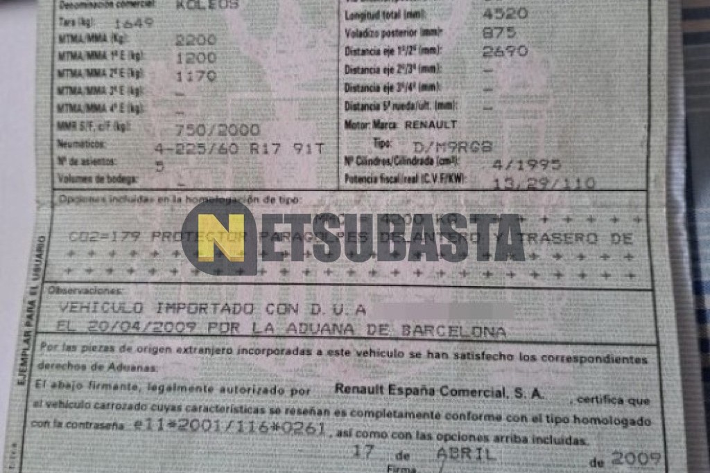 Renault Koleos 2.0dCi 2009