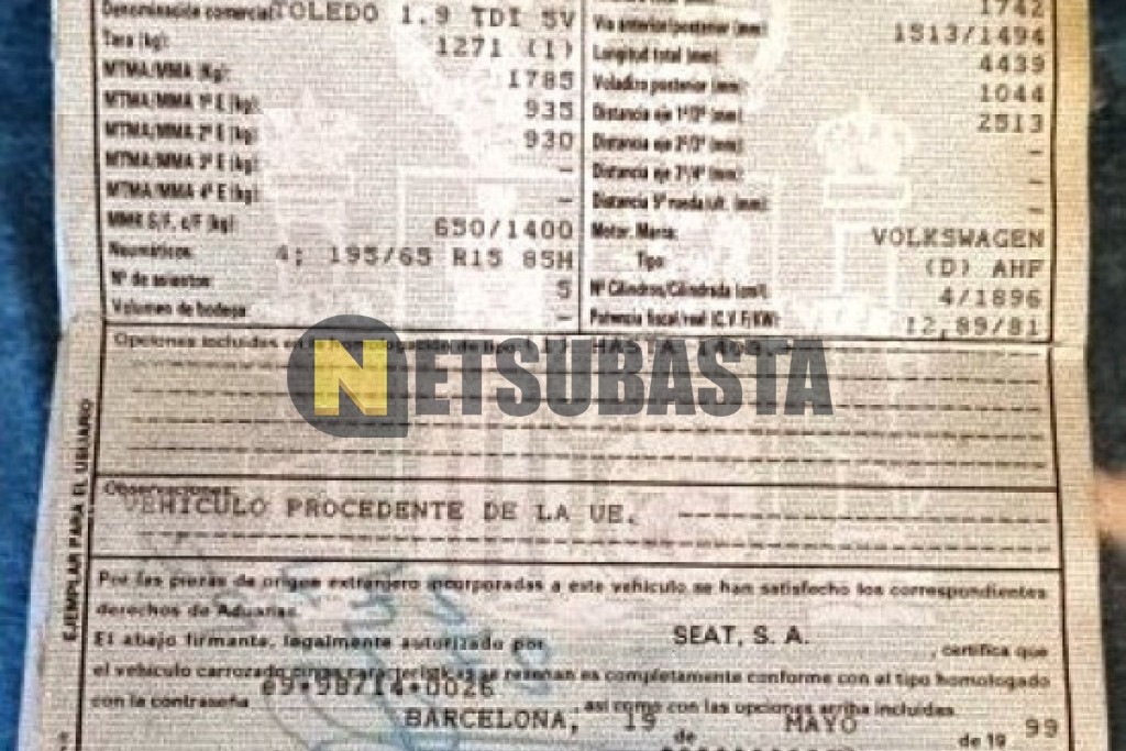 Seat Toledo 1.9 TDI 1999