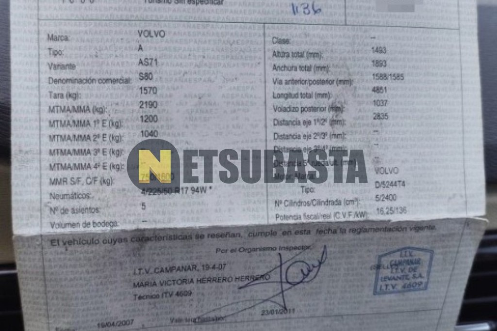 Volvo S80 D5 2007