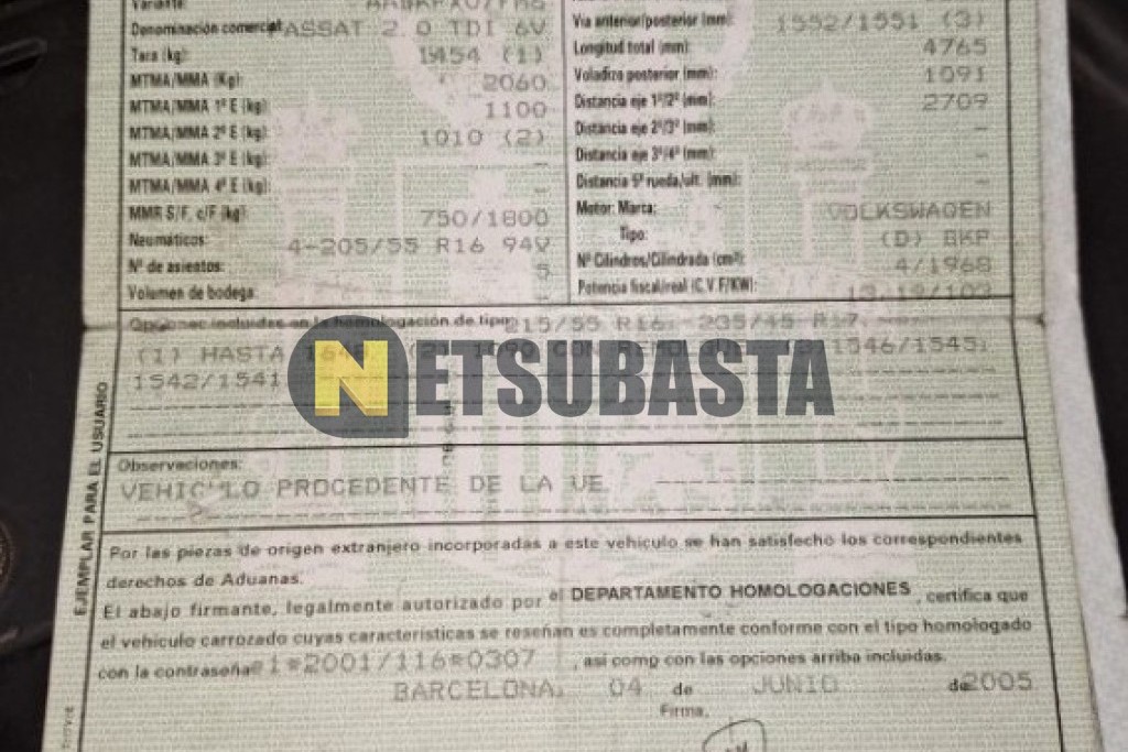 Volkswagen Passat 2.0 TDI 2005