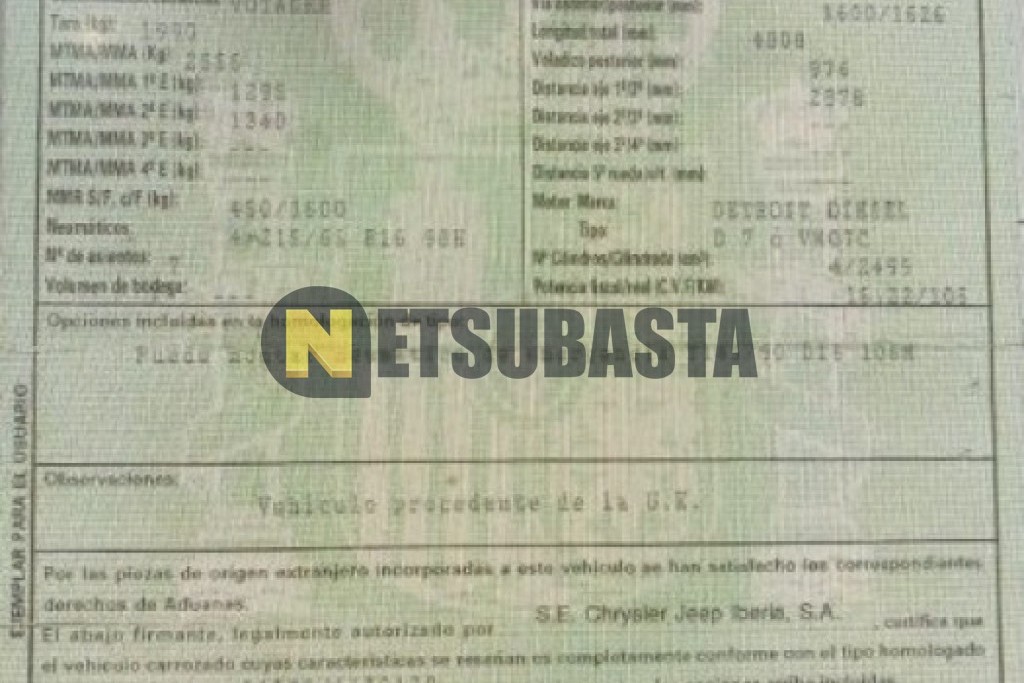 Chrysler Voyager 2.5 CRD 2003