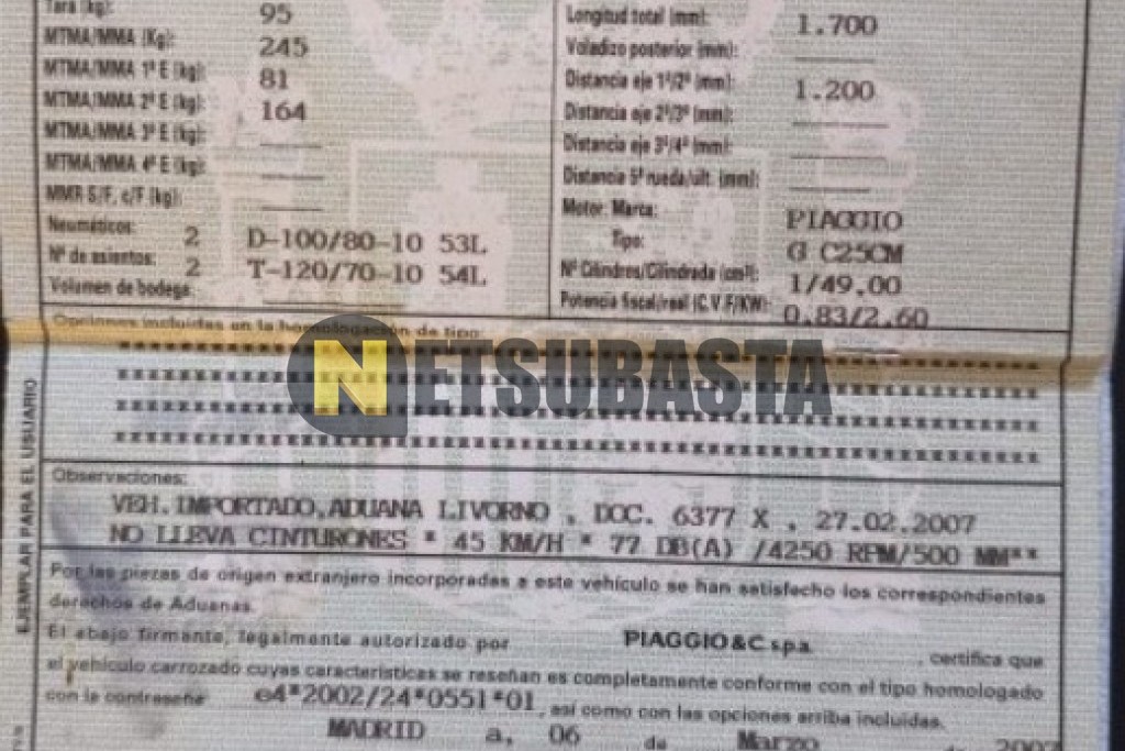 Piaggio ZIP 50 4T 2007