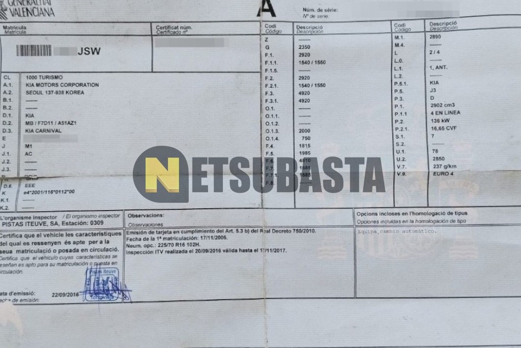 Kia Carnival 2.9 CRDI Aut. 2006