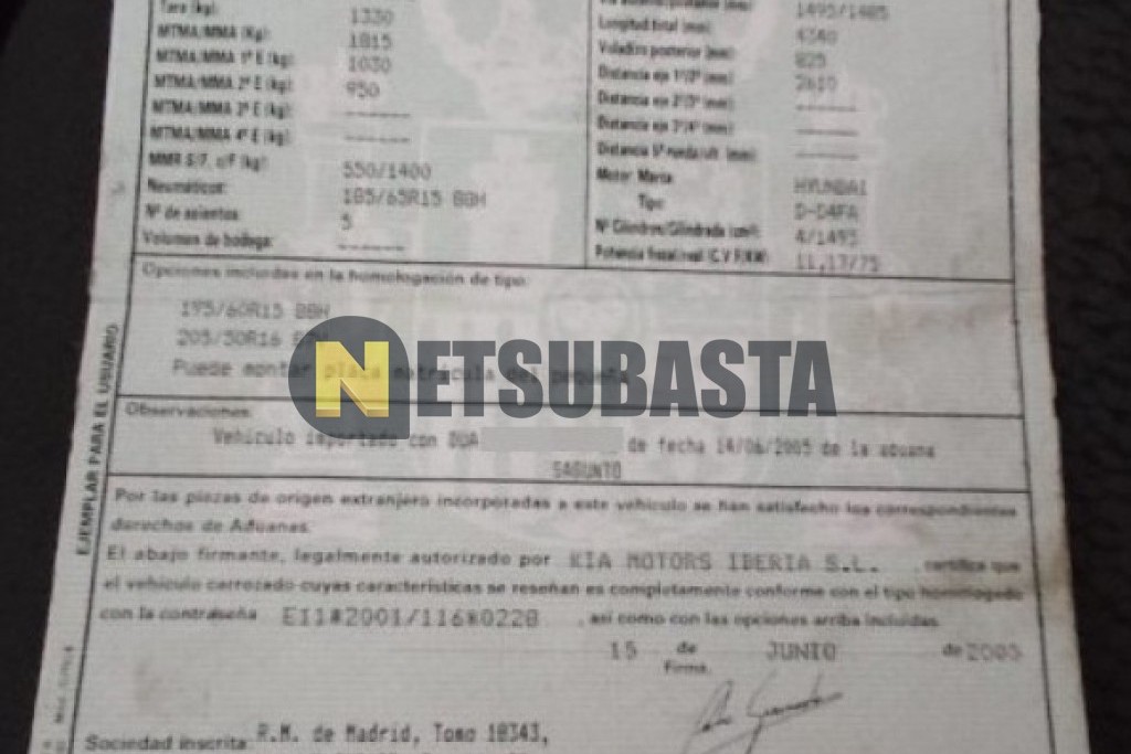 Kia Cerato 1.5 CRDi 2005
