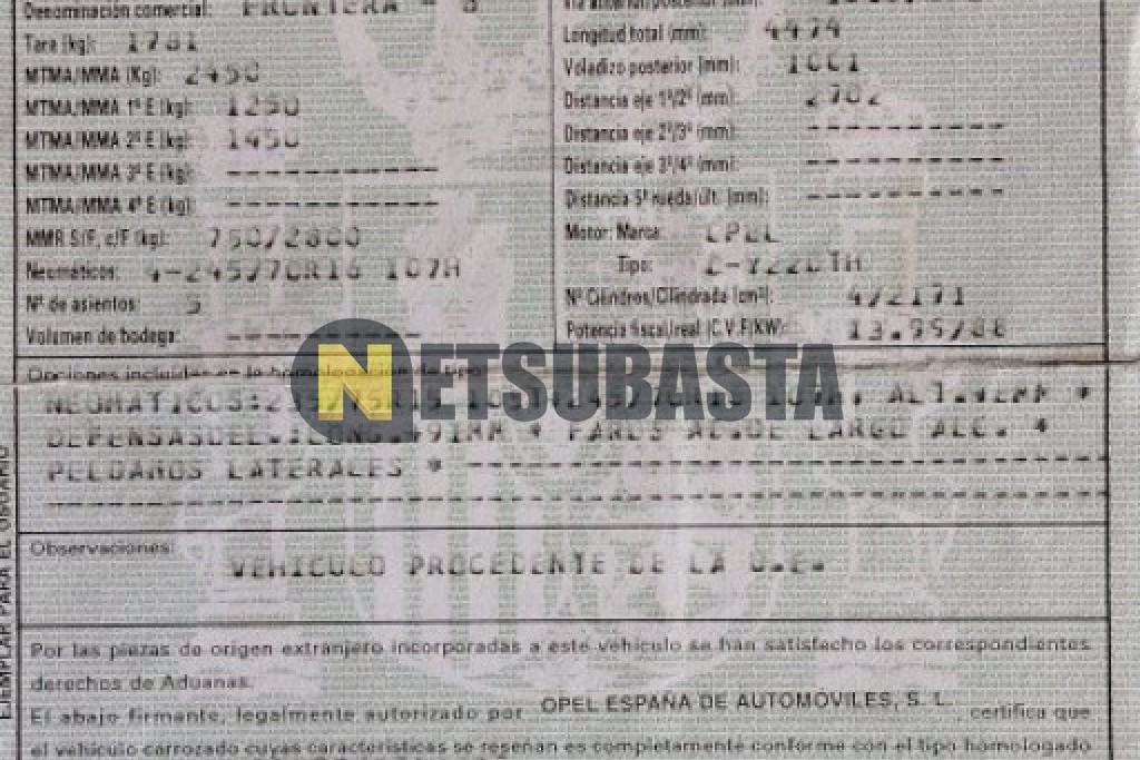 Opel Frontera 2.2 DTI 2003