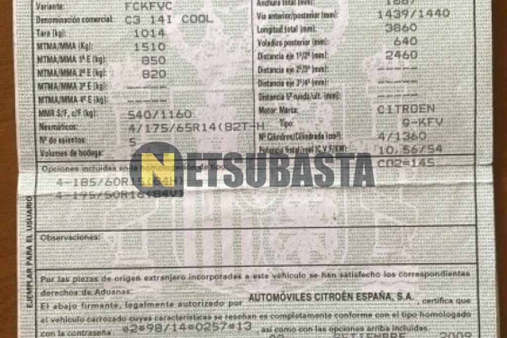 Citroën C3 1.4i 2009