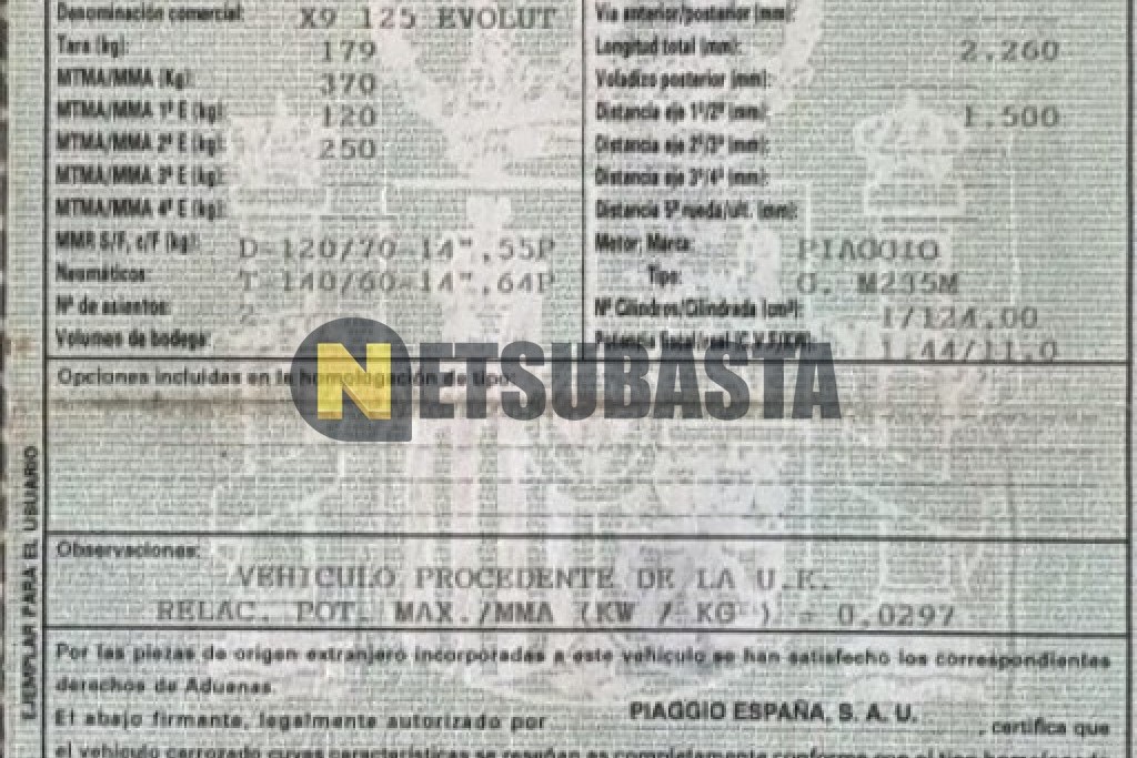 Piaggio X9 EVOLUTION 125 2005