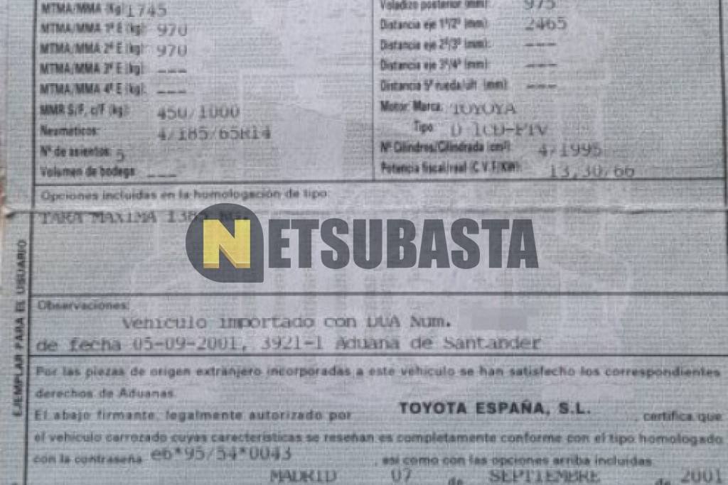 Toyota Corolla 2.0 D4-D 2001