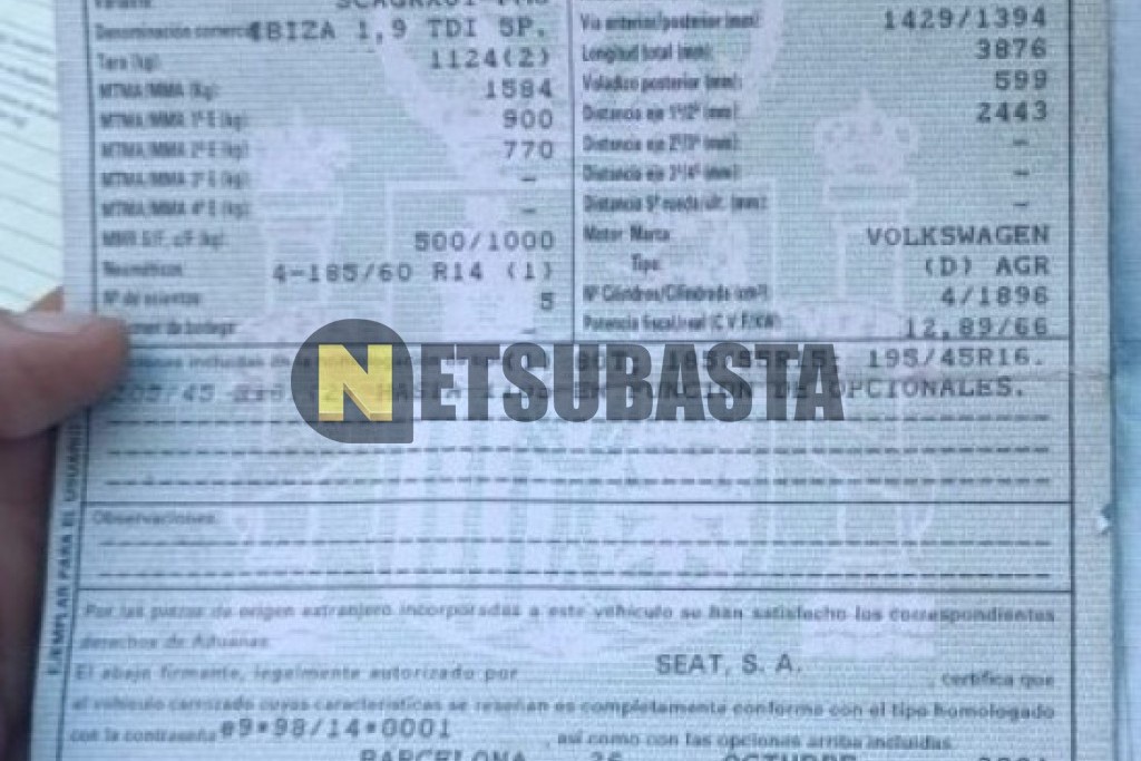 Seat Ibiza 1.9 TDI 2002
