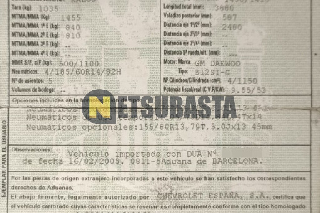 Chevrolet Kalos 1.2 2005