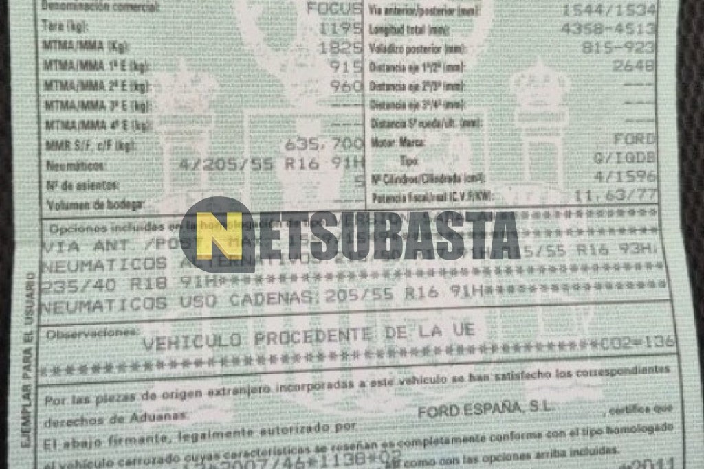 Ford Focus 1.6 Ti-VCT 2011