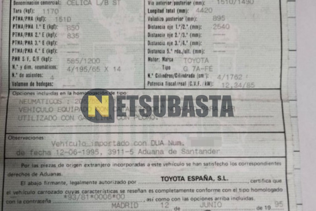 Toyota Celica 1.8i 16v 1995