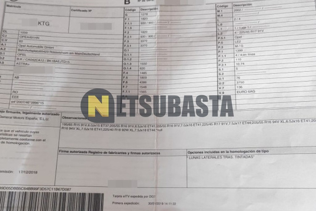 Opel Astra 1.4 Turbo 2019