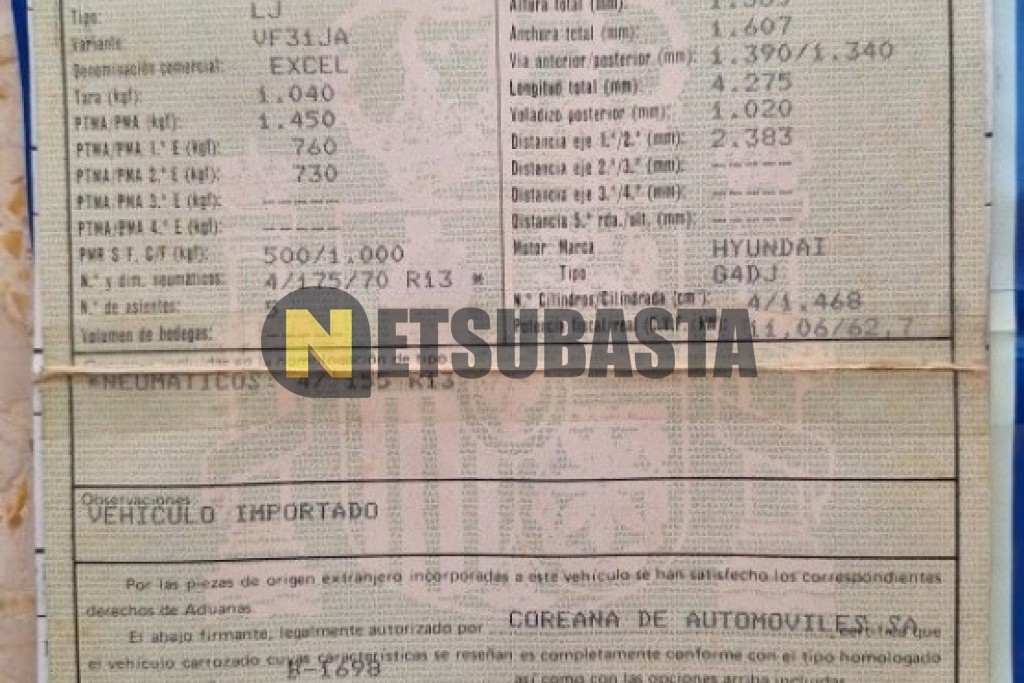 Hyundai Excel 1.5 1991