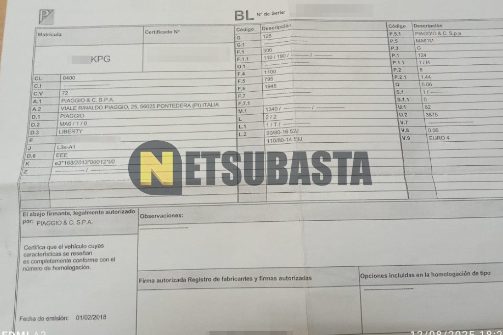 Piaggio Liberty 125 2018