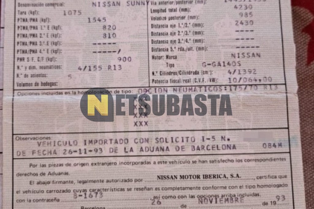 Nissan Sunny 1.4 1994