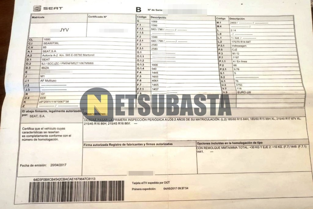 Seat Ibiza 1.2 TSI 2017