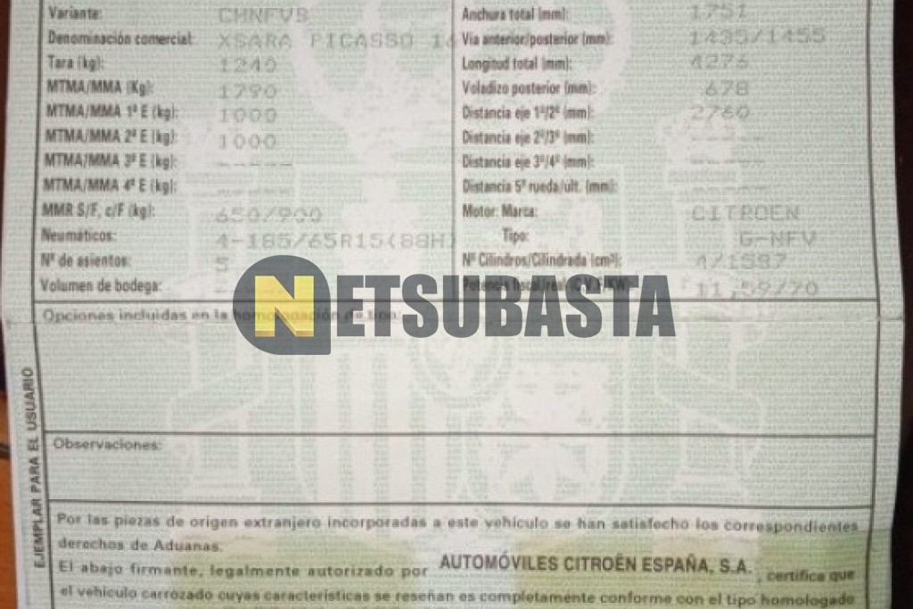 Citroën Xsara Picasso 1.6 2002