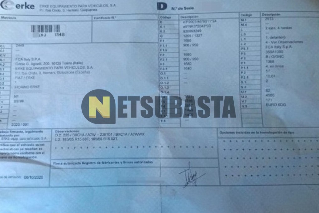 Fiat Fiorino 1.4 Natural Power 2020