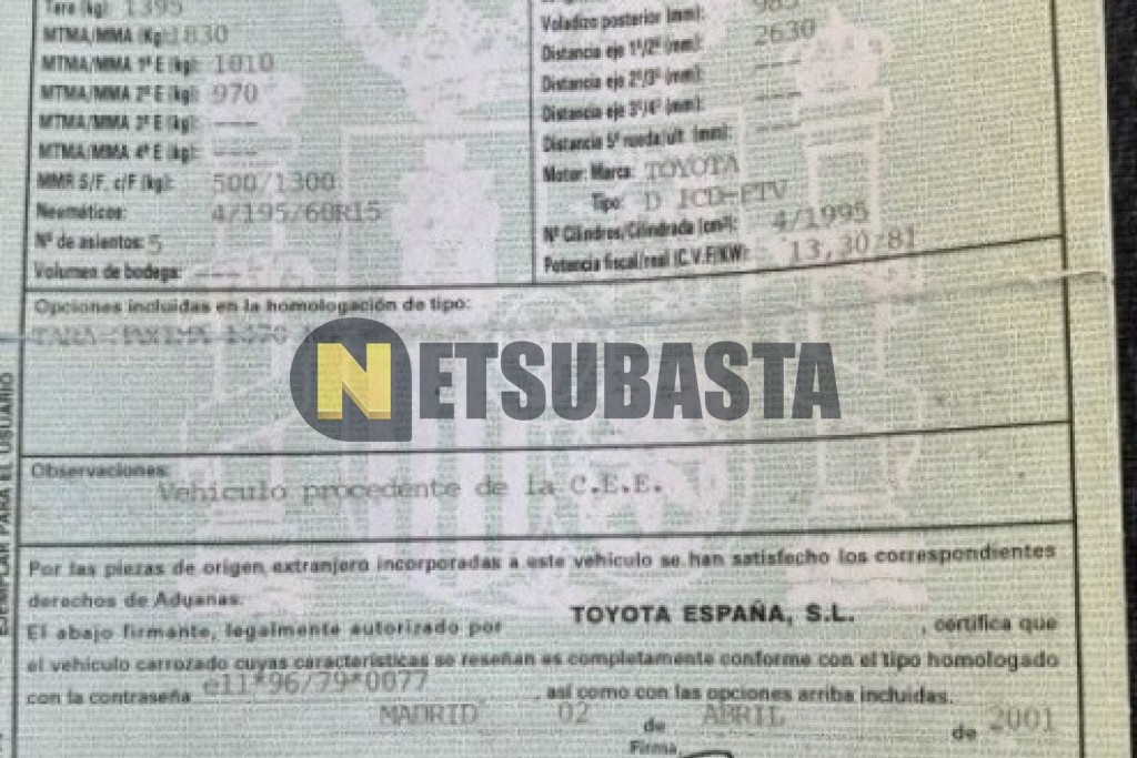 Toyota Avensis 2.0 D4-D 2002