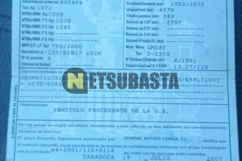 Opel Antara 2.0 CDTI 4x2 2008