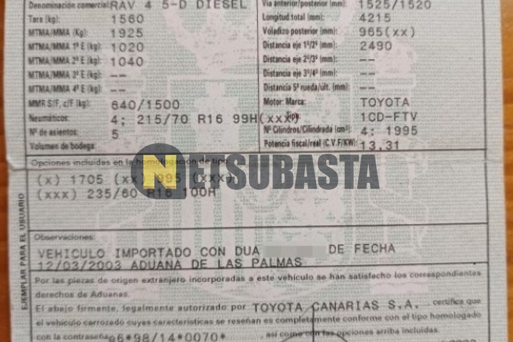 Toyota Rav4 2.0 D4-D 2003
