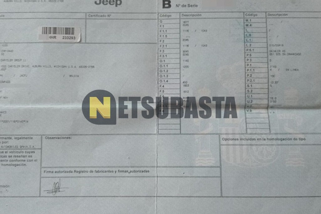 Jeep Compass 2.2 CRD 4x2 2011
