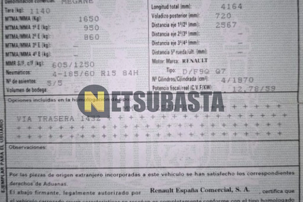 Renault Megane 1.9 dTi 2002