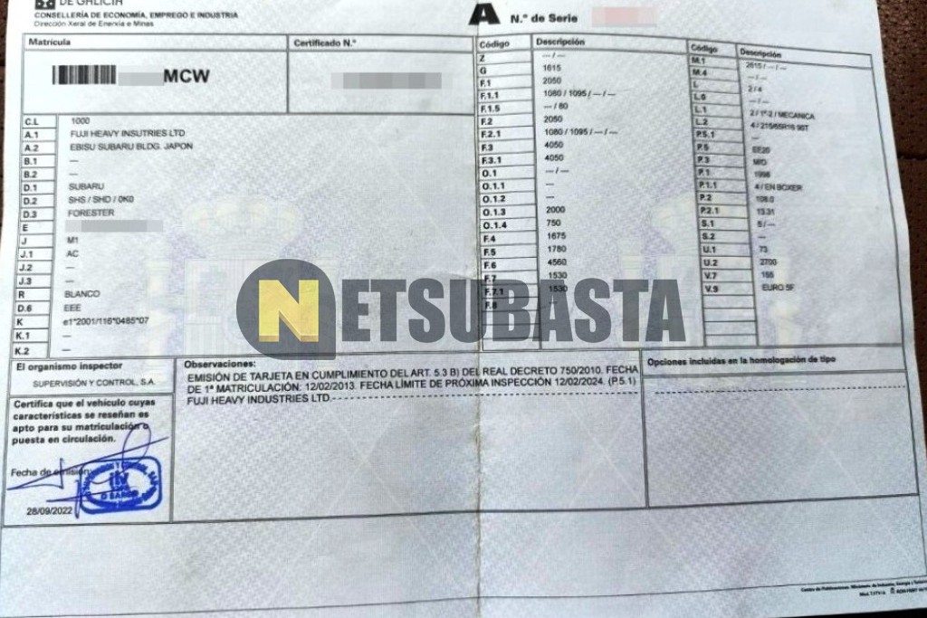 Subaru Forester 2.0D 2013