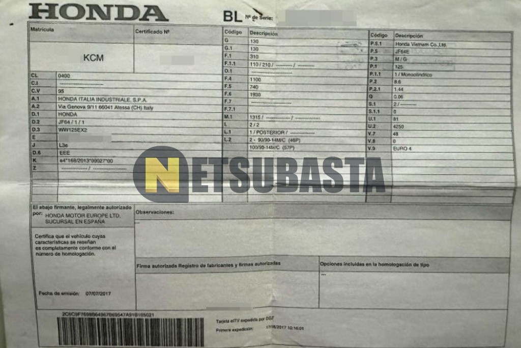 Honda PCX 125 2017
