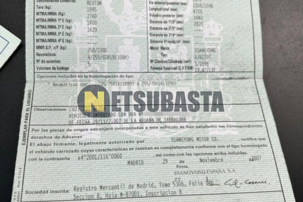 SsangYong Rexton 270XVT Aut. 2008