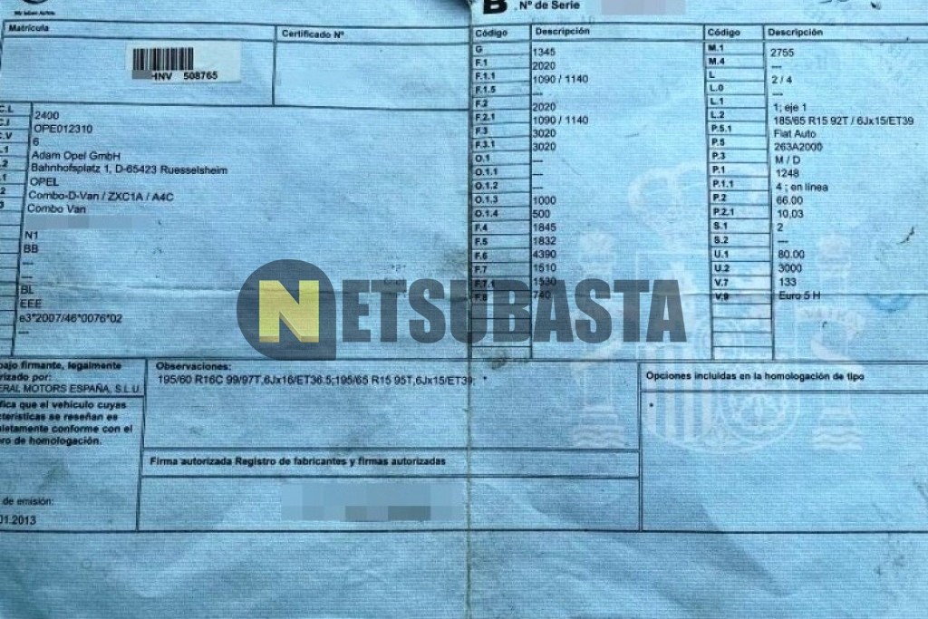 Opel Combo 1.3 CDTI 2013