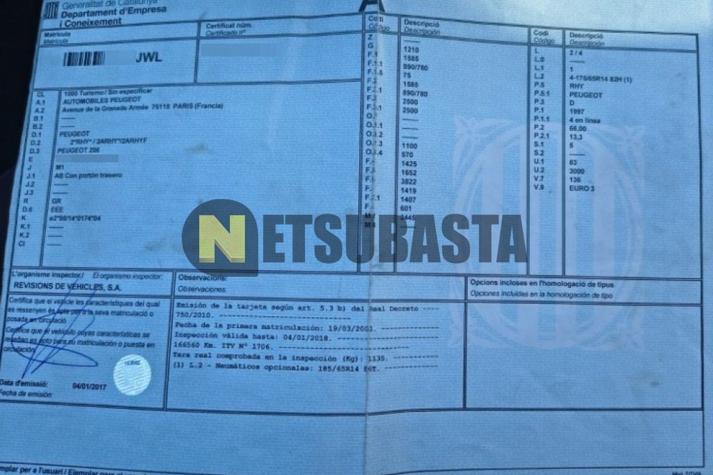 Peugeot 206 2.0 HDi 2003