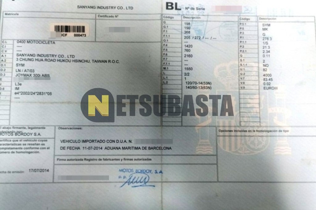 SYM Joymax 300i ABS 2015