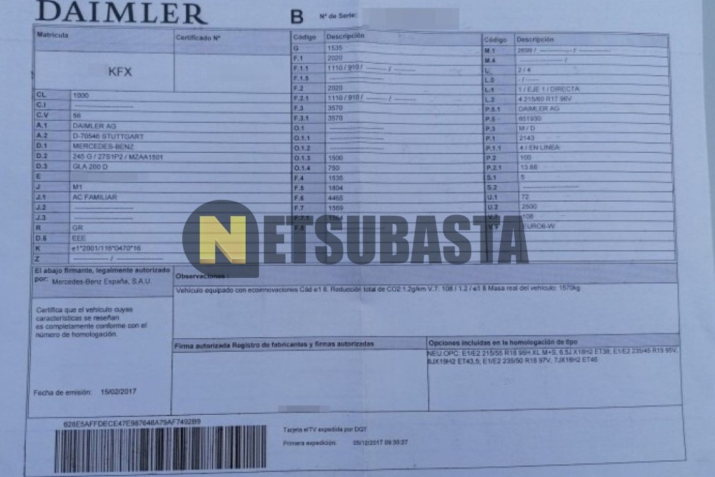 Mercedes-Benz GLA 200 d 7G-DCT 2017