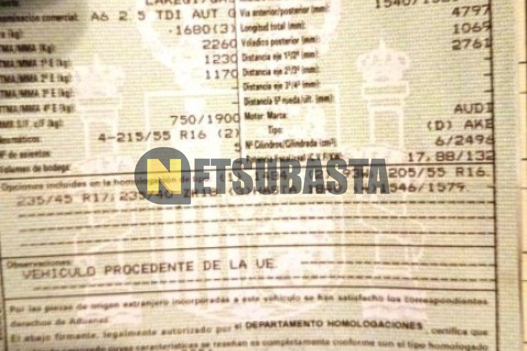 Audi A6 2.5 TDI quattro tiptronic 5 vel. 2003